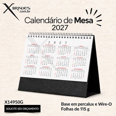 Conheça o Brinde Calendário de Mesa 2027 X14950G