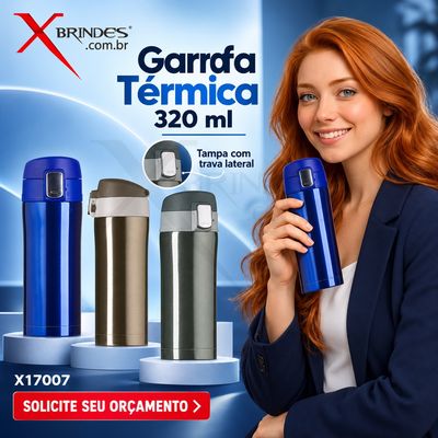 Garrafa Térmica 320ml com Trava Lateral