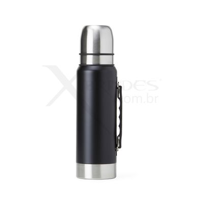 Conheça o Brinde Garrafa Térmica Inox 1 Litro com 2 Copos e Alça X18910