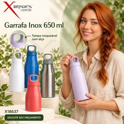 Conheça o Brinde Garrafa Inox 650Ml