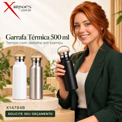 Conheça o Brinde Garrafa Térmica Inox 500Ml