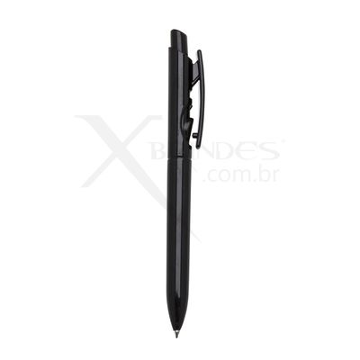 Conheça o Brinde CANETA PLÁSTICA PRETA MODERNA COM ACIONAMENTO POR CLIQUE X1097C