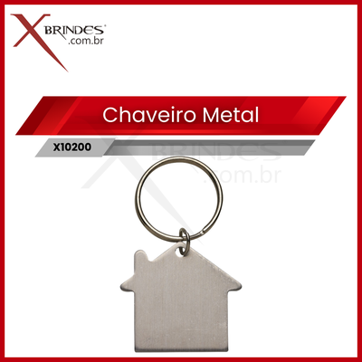 Chaveiro de Metal em formato casa com pintura fosca X10200