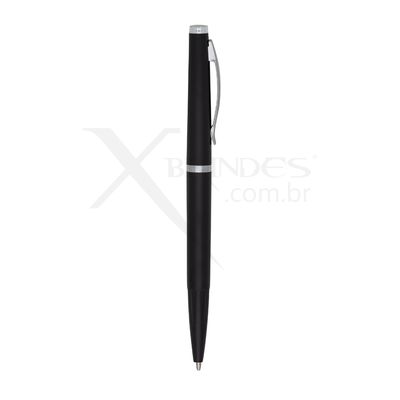 Conheça o Brinde Caneta plástica X12187 com carga esferográfica azul e acionamento por rotação