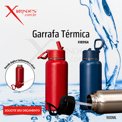 Conheça o Brinde Garrafa Térmica Em Inox Com Capacidade De 900Ml X18916A  