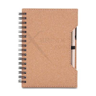 Caderno de capa dura em papelão com Caneta esferográfica X15364