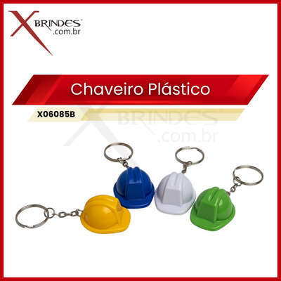 Chaveiro Plástico Resistente Modelo Capacete de EPI X06085B 