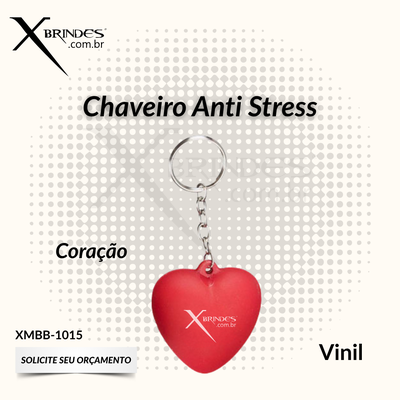 Chaveiro Formato Coração em Vinil Personalizado MBB-1015 