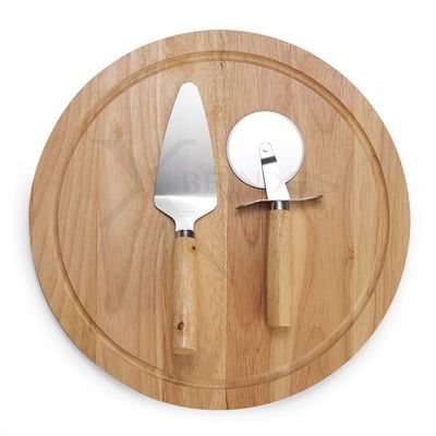 Conheça o Brinde Kit pizza 3 peças, com tabua de bambu com canaleta, espátula de inox 