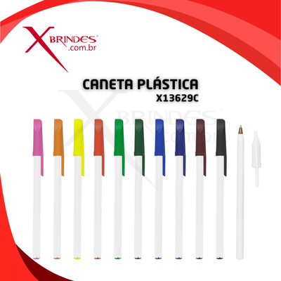 Conheça o Brinde CANETA PLÁSTICA COM TAMPA REMOVIVEL CARGA AZUL X13629C