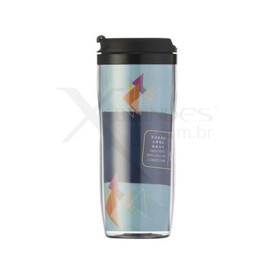 Copo Plástico PVC Duplo de 350ml Personalizável X12777