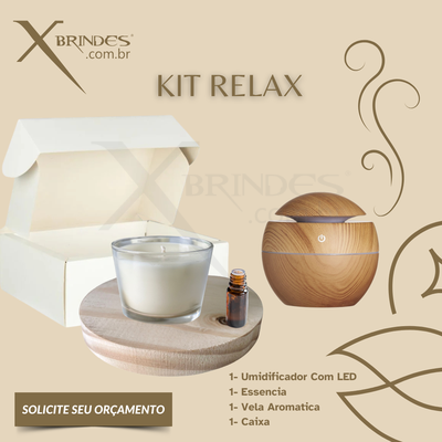Conheça o Brinde Kit Relax Umidificador + Vela + Essencia  Conecte-Se Ao Bem-Estar Xkr11