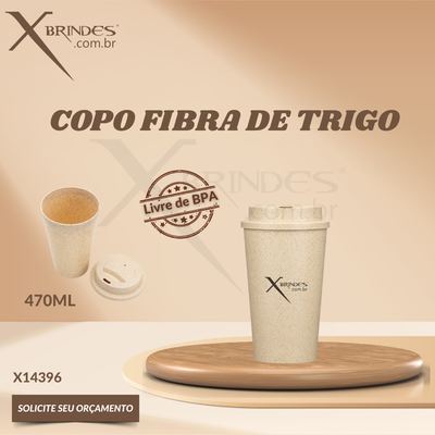 Copo em Fibra de Trigo de 470ml livre de BPA X14396