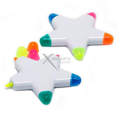 Conheça o Brinde Marca Texto Estrela C/5 Cores