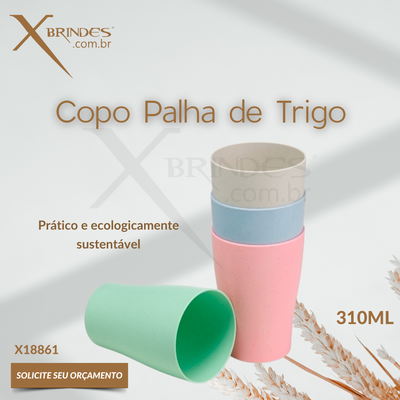 Copo Feito em Palha de Trigo com capacidade de 310m X18861