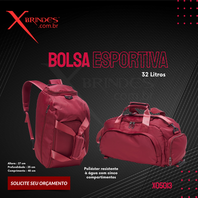 Bolsa Esportiva Com Capacidade De 32 Litros X05013