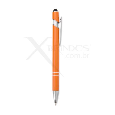 Conheça o Brinde Caneta corpo de Metal com carga azul e com Ponteira Touch X08103
