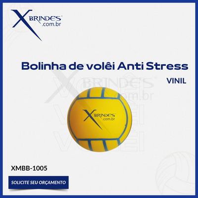 Bolinha Anti Stress Vinil Oca com Pintura Vôlei XMBB-1005