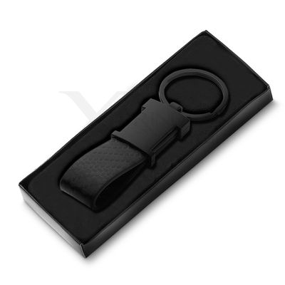 Chaveiro de Metal em Níquel brilhante com Alça de PU X15002