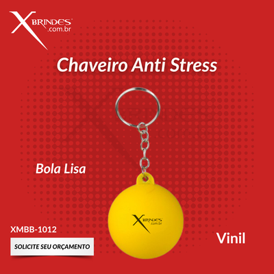 Chaveiro Anti Stress Bola Lisa Vinil Personalizada XMBB-1012