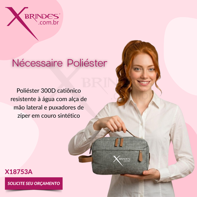 Nécessaire em poliéster 300D catiônico resistente à água X18753A