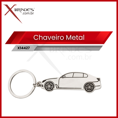 Chaveiro de Metal com formato de carro Sedan X14427