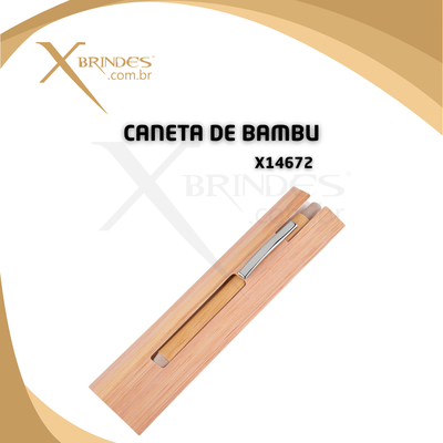 Caneta Ecológica De Bambu Com Estojo