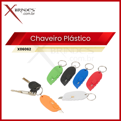 Chaveiro Plástico com sistema de estilete automático X06062