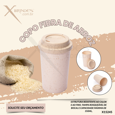 Conheça o Brinde COPO DE FIBRA DE ARROZ COM CAPACIDADE DE 350ML X15245 