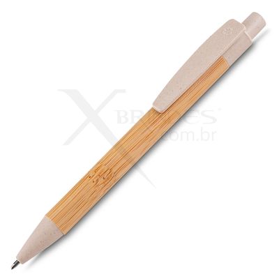 Conheça o Brinde Caneta Ecológica em Bambu com Estojo de Papel X14662