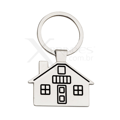 Chaveiro Metal Desenhado em Formato de Casa X12002