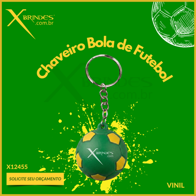 Chaveiro em Formato de bola de Futebol Anti-Stress X12455