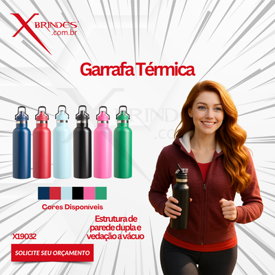 Conheça o Brinde Garrafa térmica em inox 304 com capacidade de até 800ml X19032