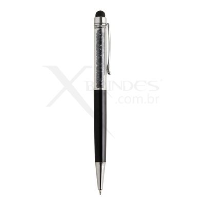 Conheça o Brinde Caneta plástica com touch screen e detalhes em cristal X5073