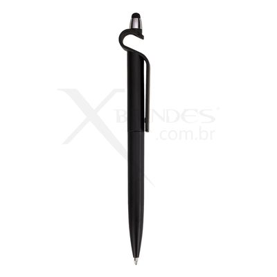 Conheça o Brinde Caneta plástica com suporte para celular e touch screen X13499B