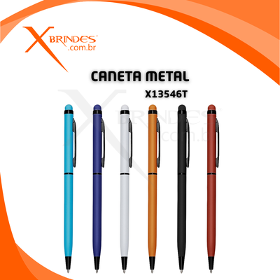 Conheça o Brinde Caneta Com Corpo Metal E Ponteira Touch Screen X13546T 