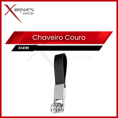 Chaveiro em Couro sintético com 4 argolas de Metal X14191