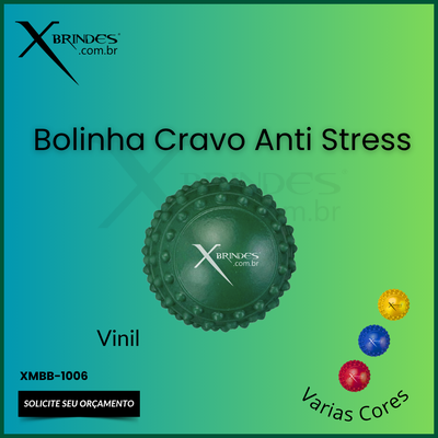 Bolinha Anti Stress em Vinil Oca Cravinho XMBB-1006