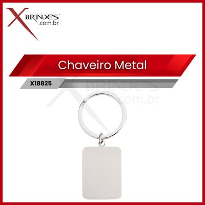 CHAVEIRO METÁLICO RETANGULAR TIPO PLACA DE IDENTIFICAÇÃO X18825