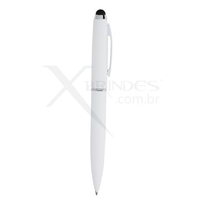 Conheça o Brinde Caneta Corpo De Metal Com Ponteira Touch E Acionamento Por Rotação X06072