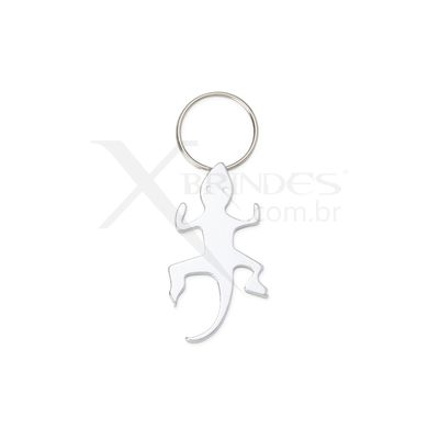 CHAVEIRO ABRIDOR DE GARRAFAS METÁLICO COM FORMATO DE LAGARTO X05085