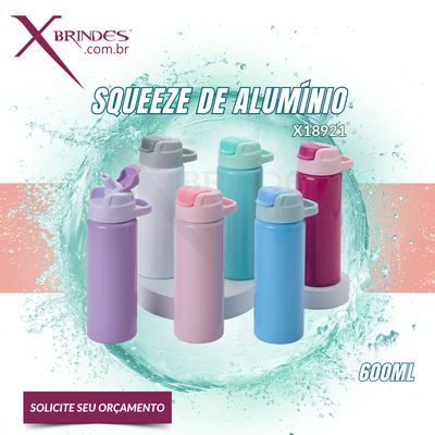 Conheça o Brinde SQUEEZE DE ALUMÍNIO COM CAPACIDADE DE  600ML X18921 