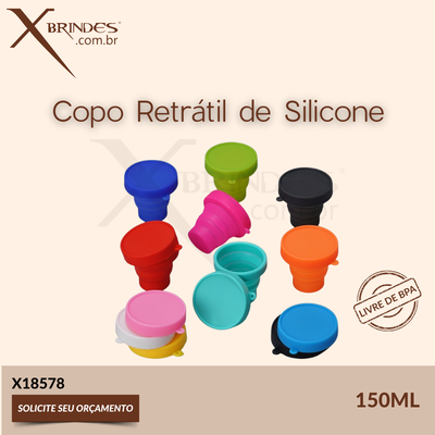 Copo retrátil com capacidade de 150ml, livre de BPA X18578