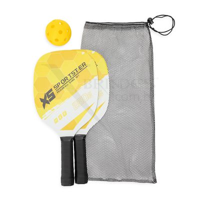 Kit Pickleball composto por 2 raquetes de madeira  X09166