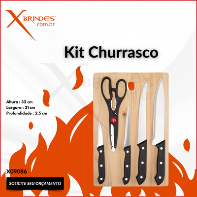 Kit churrasco Completo composto por seis itens X09086