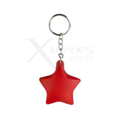 Chaveiro Anti Stress Estrela Vinil Personalizado XMBB-1016