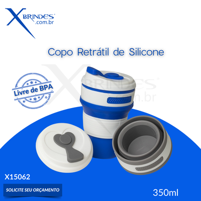 Copo de silicone retrátil com capacidade de 350ml X15062
