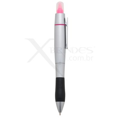 Conheça o Brinde Caneta Plástica C/ Marca Texto