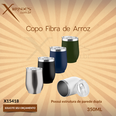 Conheça o Brinde  Copo Térmico em inox 350 ML com Parede Dupla X15418