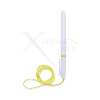 Conheça o Brinde CANETA PLÁSTICA COM CARGA AZUL ESFEROGRAFICA COM CORDÃO X01092
